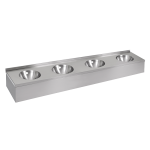 Stainless steel wall hung washabsin with apron (4 washing places)