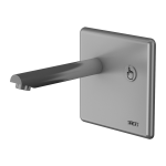 Wall-mounted piezo tap, spout of 250 mm, 24 V DC