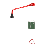 Wall-mounted body shower with start trigger and self-cleaning shower head