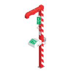 Free standing outdoor body and eyes shower with start trigger and heating, till max. -20°C