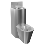 Vandal-proof combination unit, floor standing toilet, service hatch