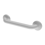 Steel grab bar universal, fixed, length 385 mm, white colour – Komaxit