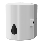 Supply bin for coil of paper towels, material white plastic ABS