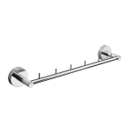 Stainless steel hanger with six hooks, polished