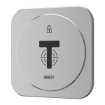 Recessed RFID token machine for door opening, 24 V DC