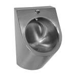 Stainless steel urinal with integrated infra-red flushing unit, 6 V