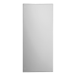 Stainless steel anti-vandal mirror (900 x 400 mm), installation by gluing