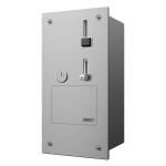 Recessed coin and token machine for door opening, 24 V DC