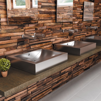 Design solution on the wall is cool