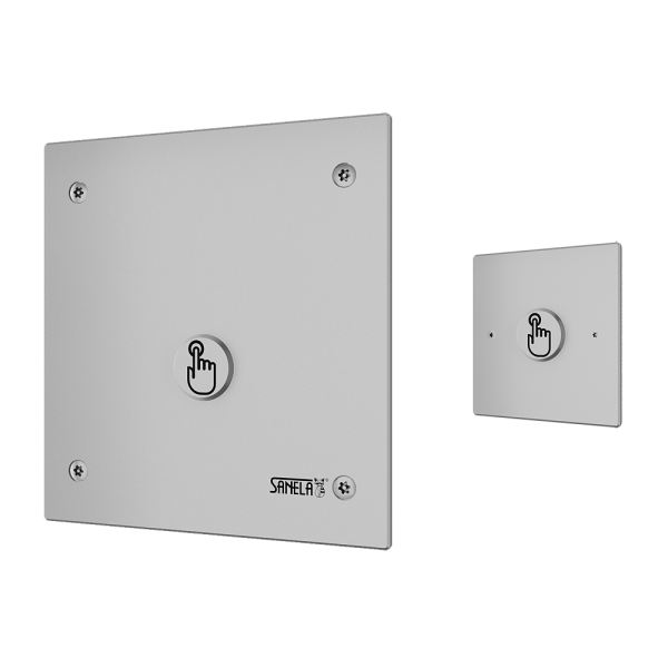 Piezo vandal-proof toilet flushing unit with distant control, 24 V DC