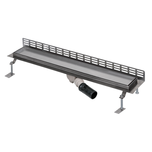 Bathroom floor drain for tiles insert, near by the wall, length 1150 mm