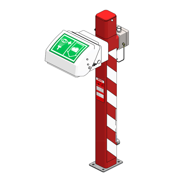 Free standing outdoor eyes shower with heating, till max. -20°C