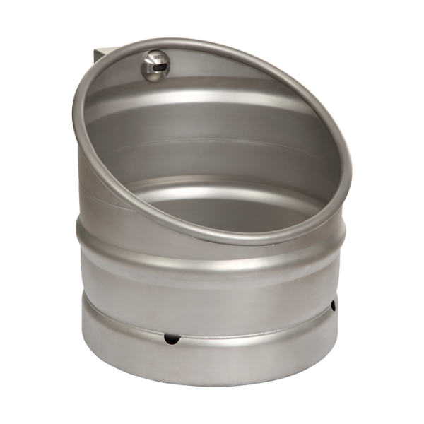 Stainless steel KEG urinal with infra-red flushing unit, 6 V