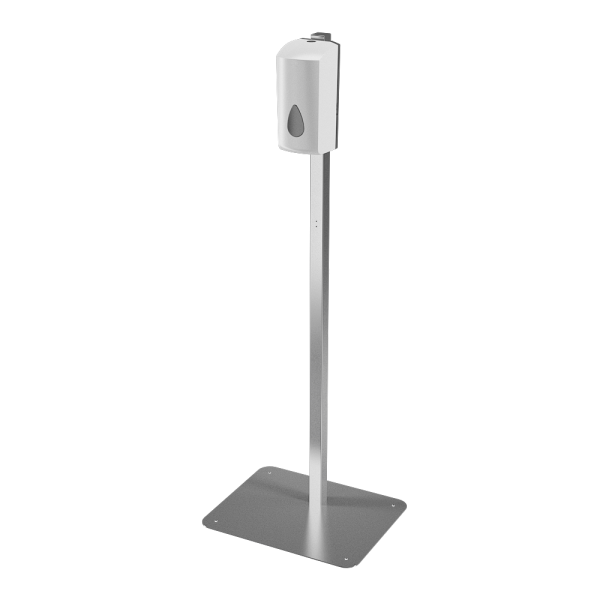 Automatic liquid disinfection dispenser with stand, white plastic, 1 l