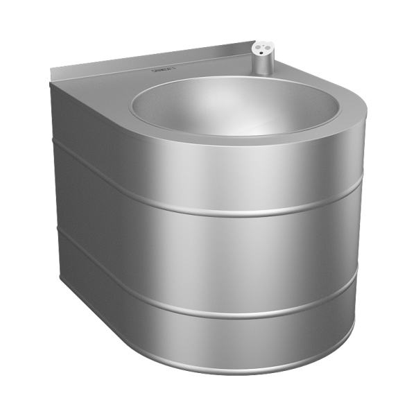 Stainless steel wall hung automatic drinking fountain, 6 V