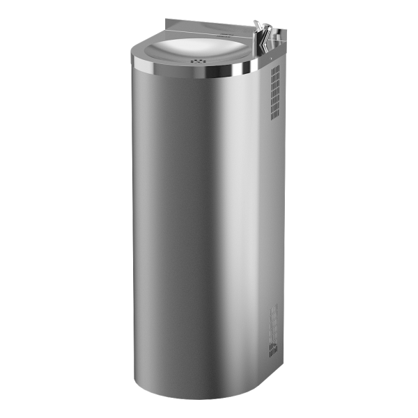 Stainless steel floor mounted drinking fountain