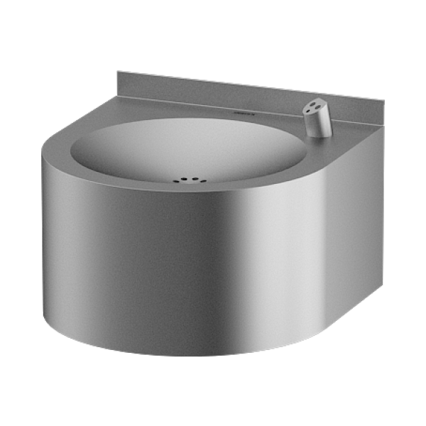 Stainless steel wall hung automatic drinking fountain, 24 V DC