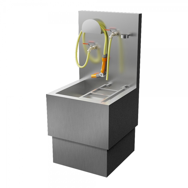 STAINLESS STEEL SINK FOR EMPTYING PORTABLE TOILETS - SLVN 07