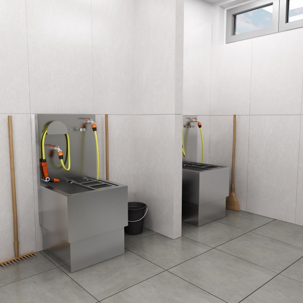 STAINLESS STEEL SINK FOR EMPTYING PORTABLE TOILETS - SLVN 07